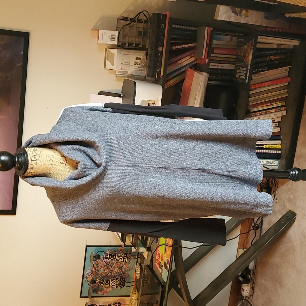 Calvin Klein performance colorblock cowlneck ribknit pullover size 3X